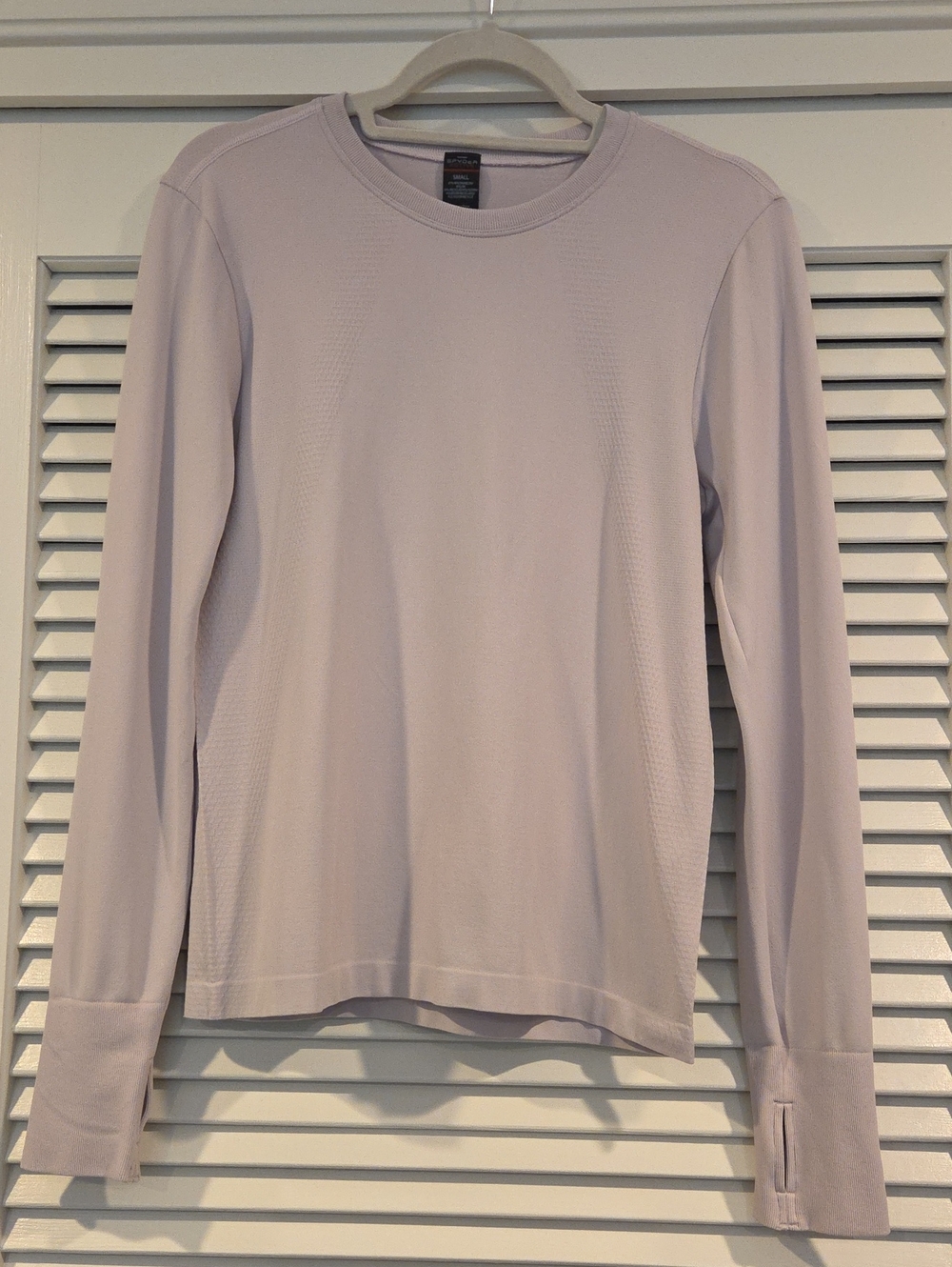 Spyder Womans Long Sleeve Crewneck Shirt - Pale Lavender